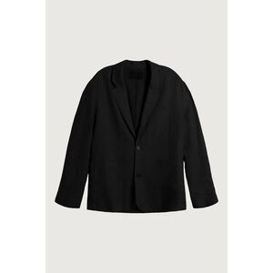 NWT Oak + Fort Blazer Jacket Men’s XL Black 100 Linen Relaxed Sport Patch Pocket